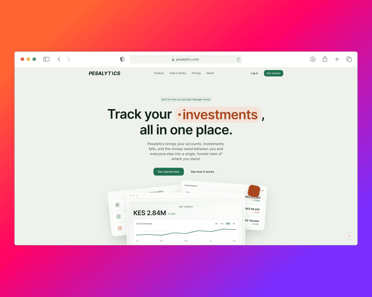 Pesalytics screenshot 2